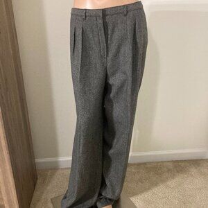 Mango Herringbone Wool Blend Pant Women Size 8